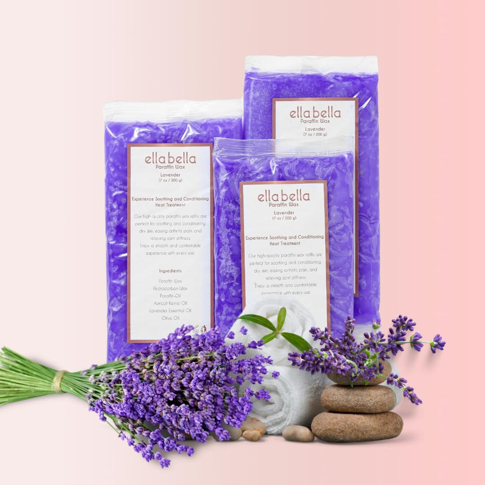 ELLA BELLA Paraffin Wax Refill Lavender hand treatment ready for nourished skin.