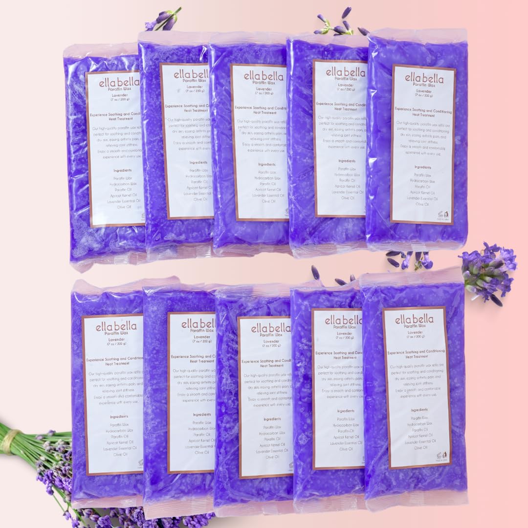 ELLA BELLA Paraffin Wax Refill Lavender packaging for at-home spa sessions.