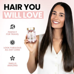 ELLA BELLA travel-ready capsules for on-the-go care.
