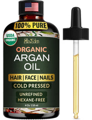 Ella & Eden Argan Oil glass bottle with dropper for precise application