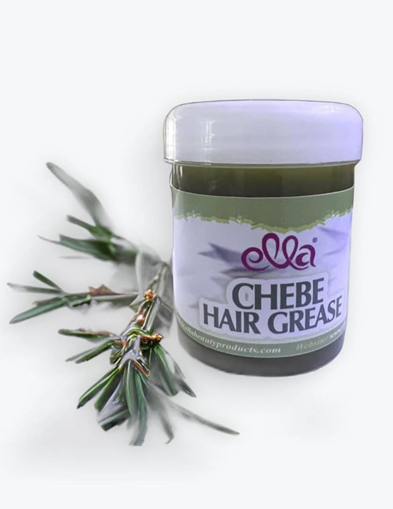 Texture closeup of Ella Chebe Hair Grease showing creamy consistency