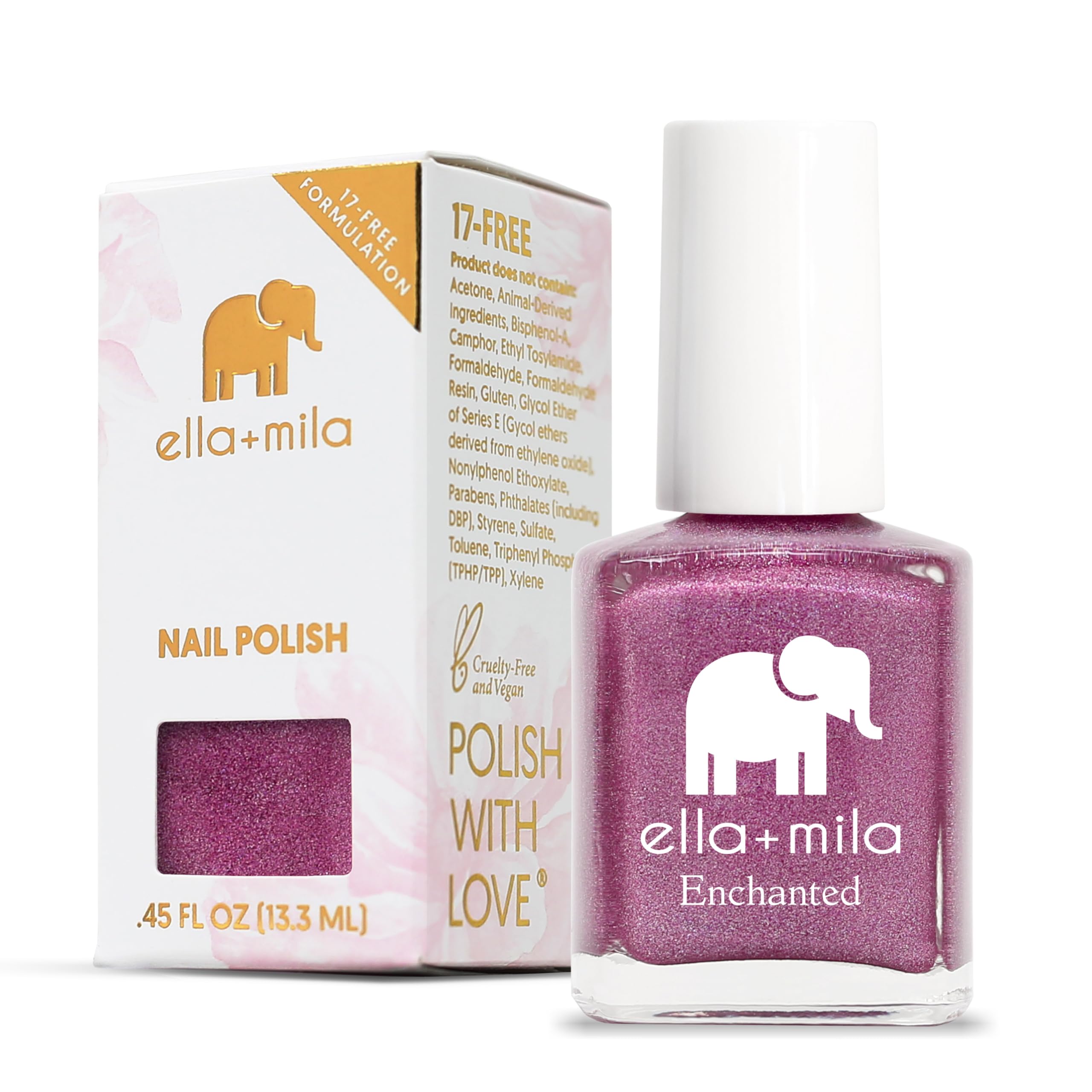 ella+mila Dragonfly glossy-finish swatch displaying long-lasting shine