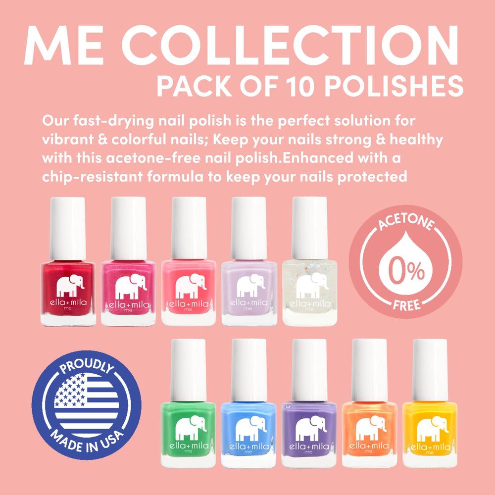 ella-mila fast-drying nail polish demonstrating quick application.