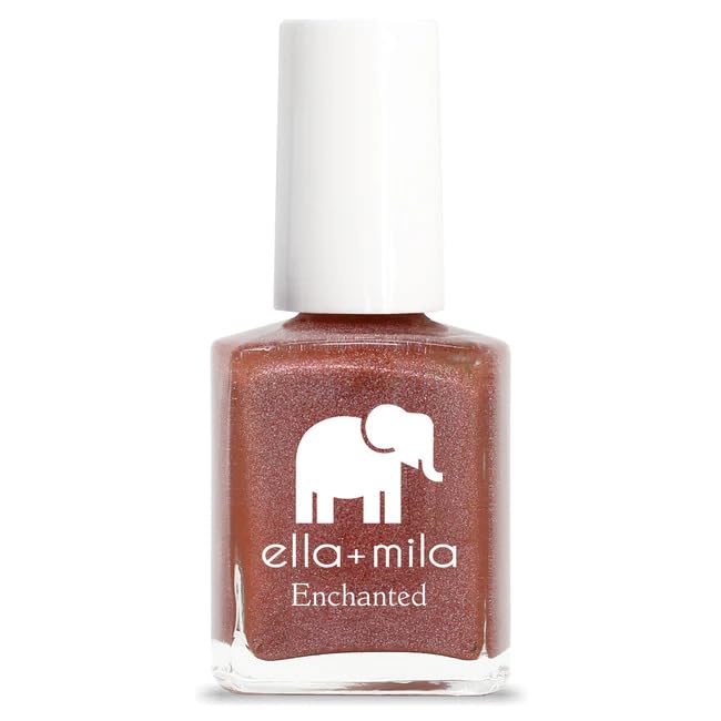 ella-mila Oasis bottle close-up showcasing quick-dry red polish for fast, salon-like results.