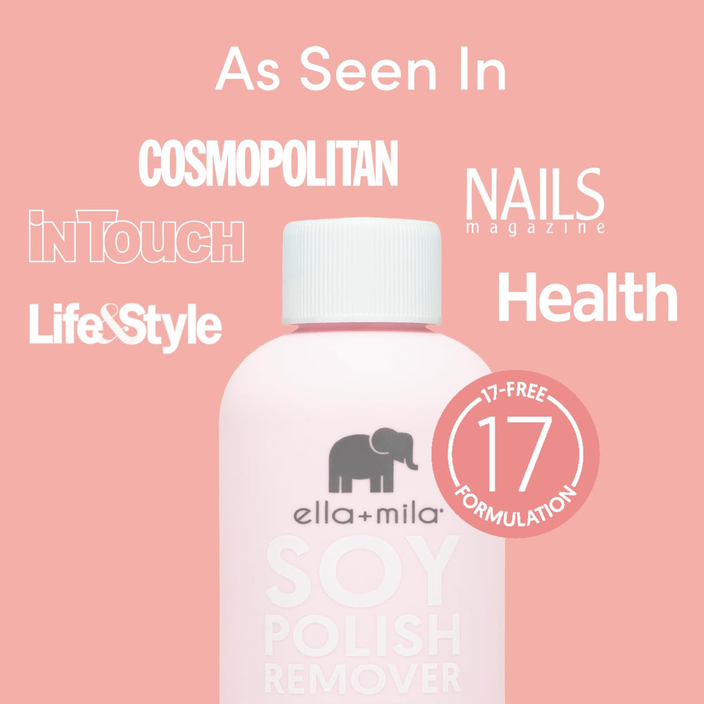 Ella Mila remover applied on nail with a 30-second press.