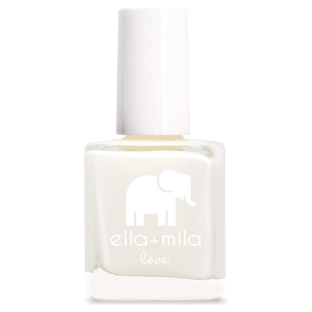 ella+mila Pure Love fast-dry top coat bottle for a quick, durable manicure.