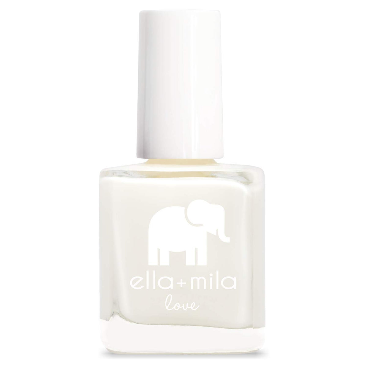 ella+mila Pure Love fast-dry top coat bottle for a quick, durable manicure.