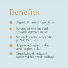 EllaOLA baby sachet close-up shows fragrance-free formula for sensitive skin