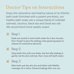 EllaOLA bath tea in use suggests a soothing routine for babies and kids