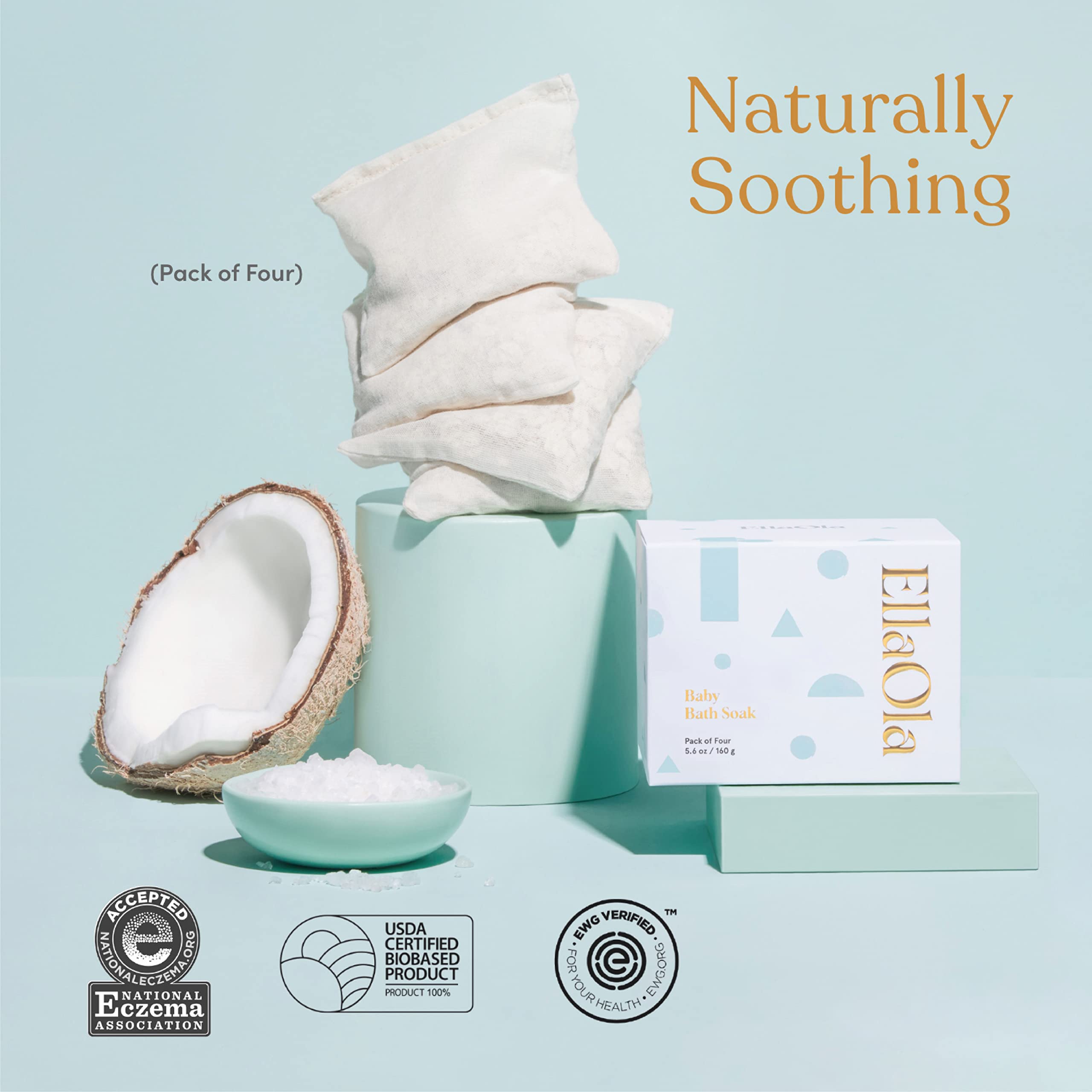 EllaOLA milky bath water demonstrates a soft, cleansing experience without harsh additives