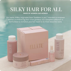 Compact packaging of Ellātu Silky Touch for travel-ready routines.