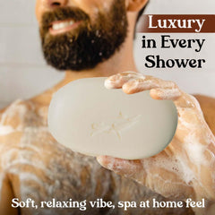 Elliqua No.0 in-shower use demonstrates long-lasting bar and gentle cleanse.