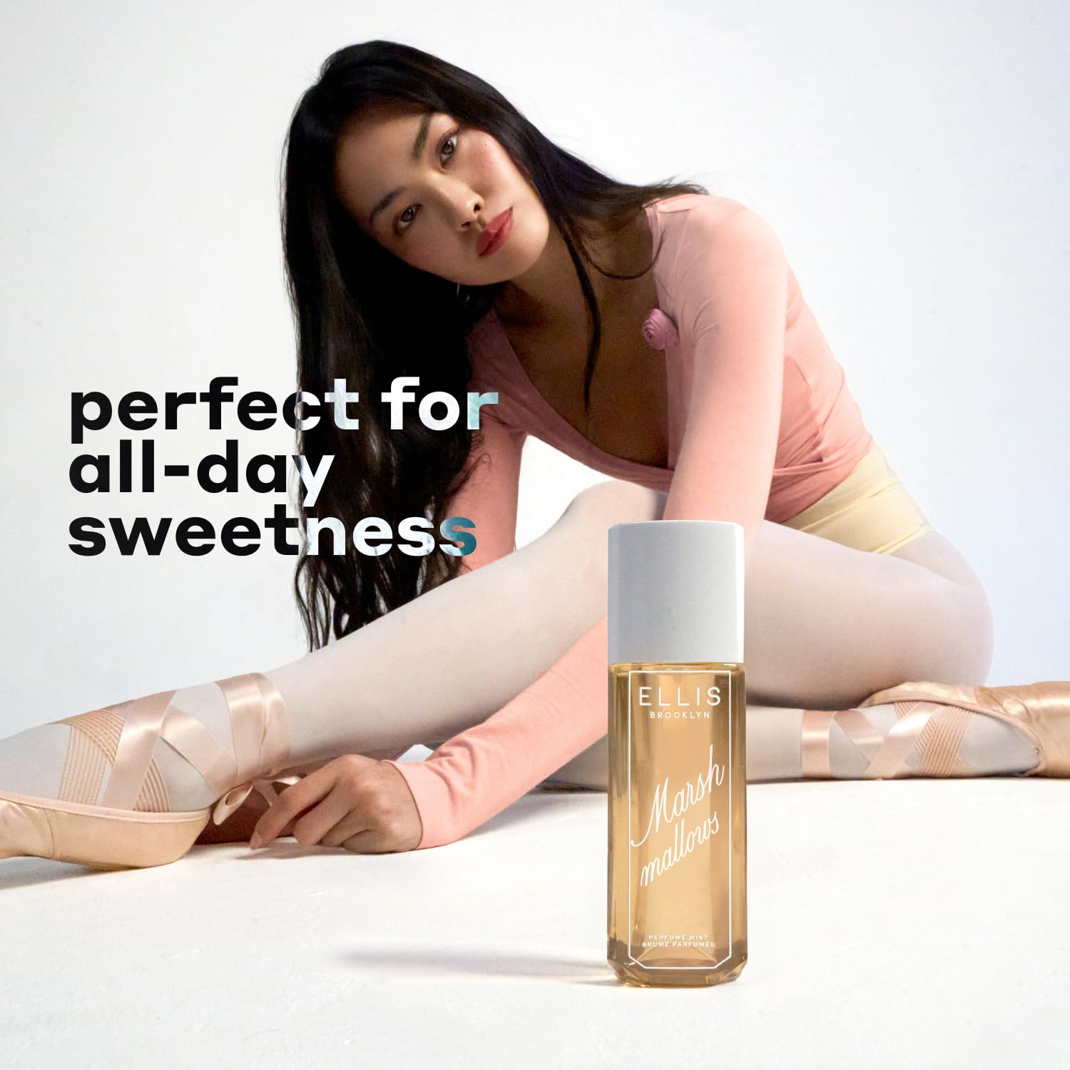 Ellis Brooklyn Marshmallows Mist spray action demonstrates easy application.