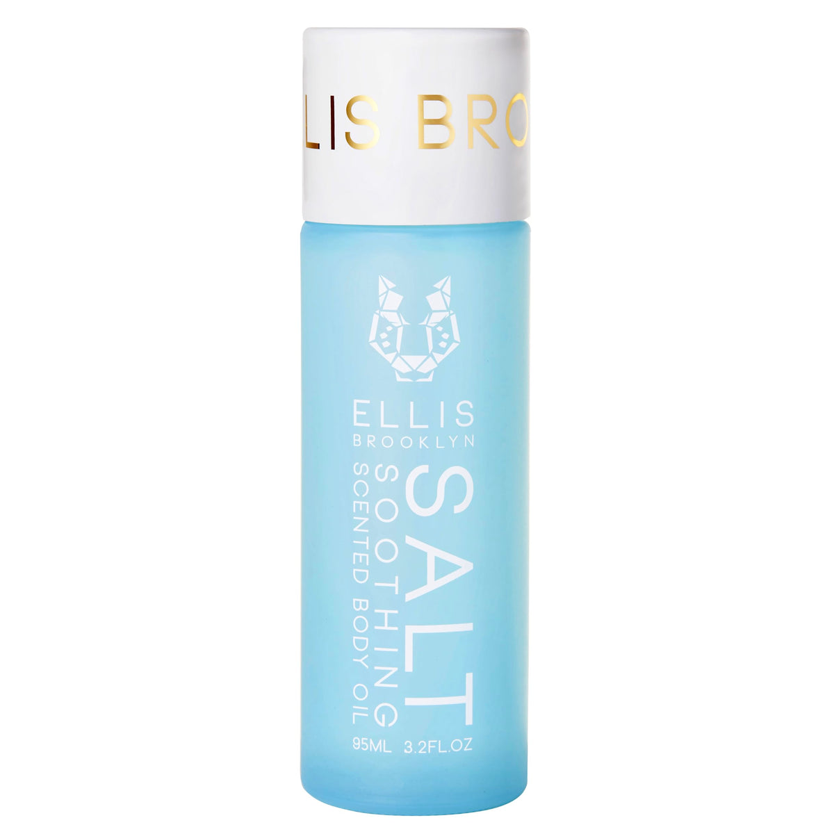 Ellis Brooklyn SALT Body Oil bottle front with sea-inspired packaging for silky, hydrated skin.