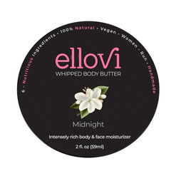 Ellovi Midnight whipped butter in a jar for nourished skin
