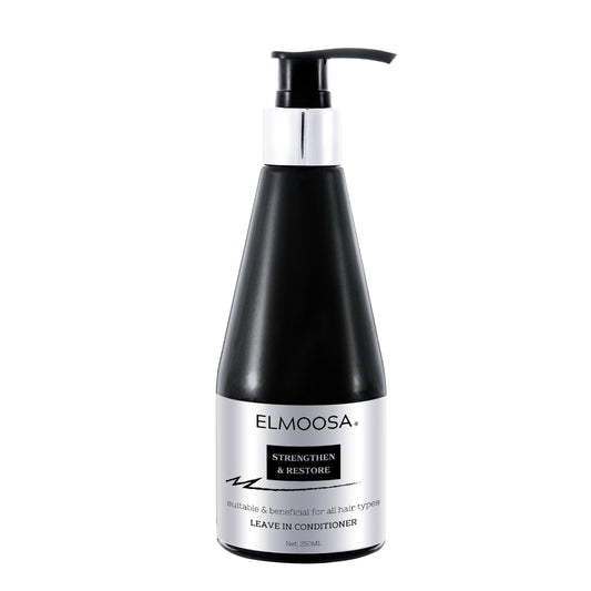 ELMOOSA Caviar Leave-In bottle shows lightweight protection against heat and frizz
