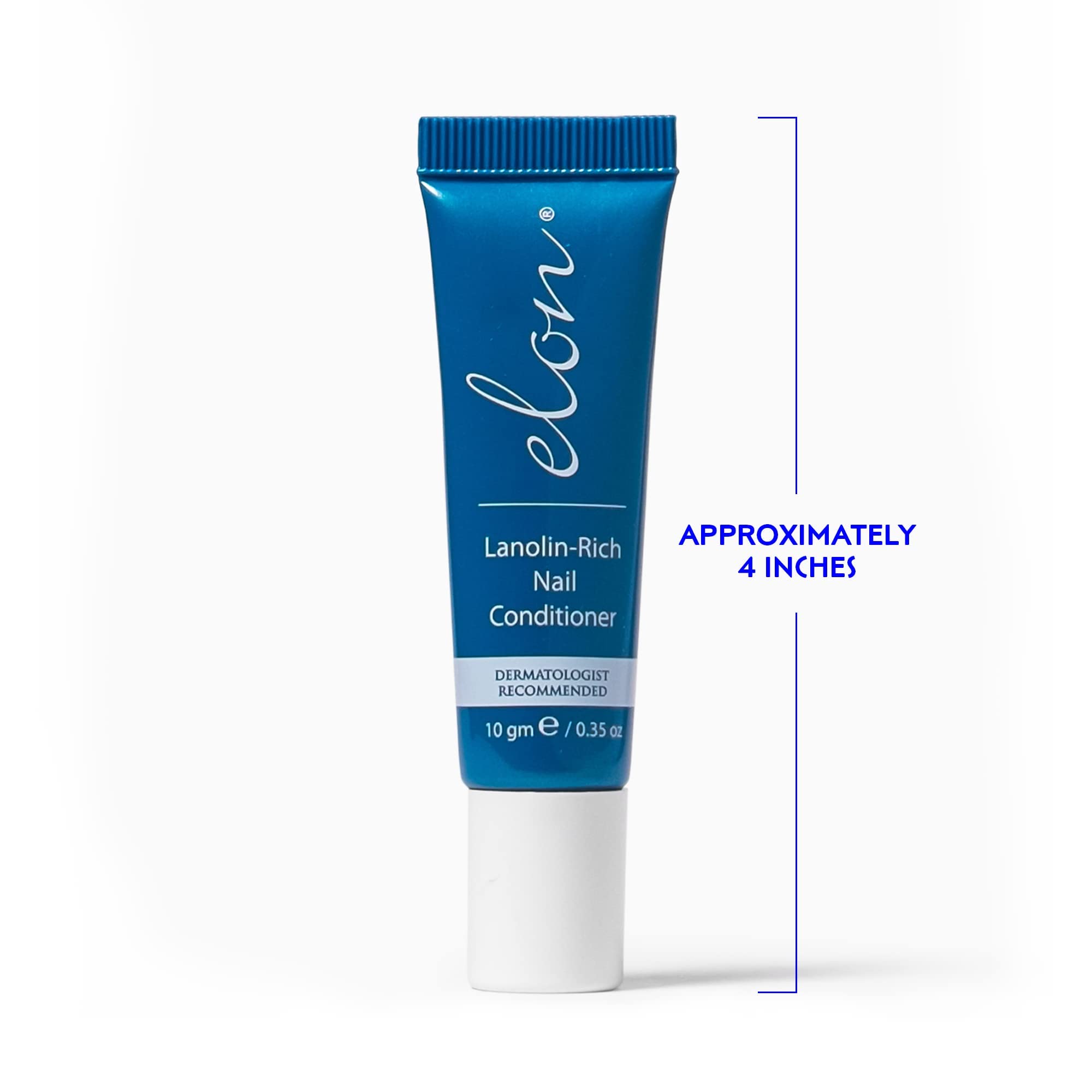 Elon Essentials branding with dermatologist-recommended badge on packaging