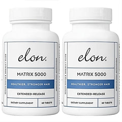 Elon Matrix 5000 bottle front showing daily hair health support