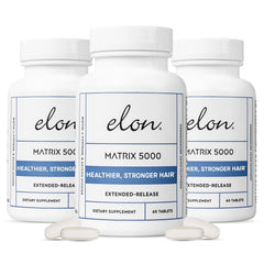 Elon Matrix 5000 bottle front with extended-release biotin for hair support and daily use