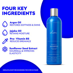 Elon Moisture Therapy shampoo front view showing gentle cleansing