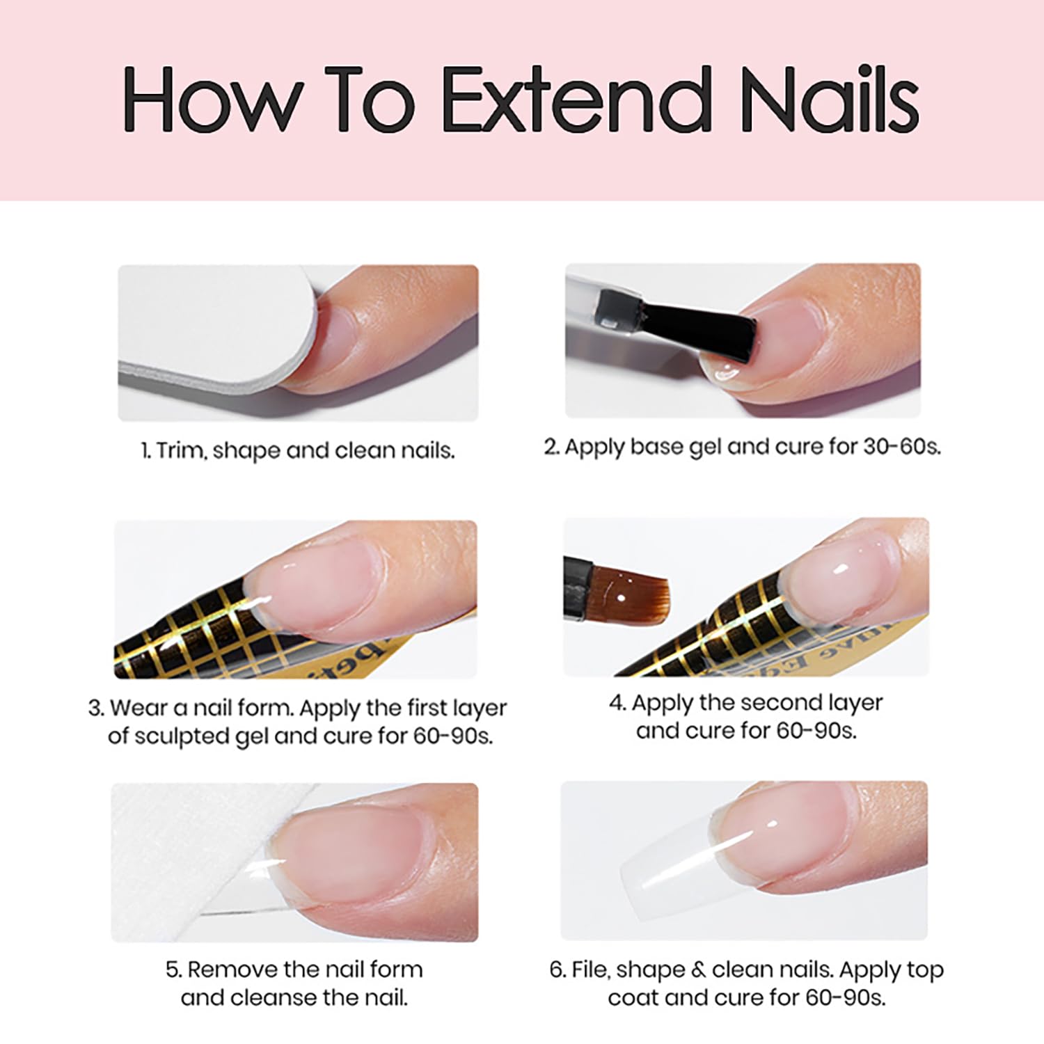 ELOVA finished manicure in a salon setting showing natural nude pink result