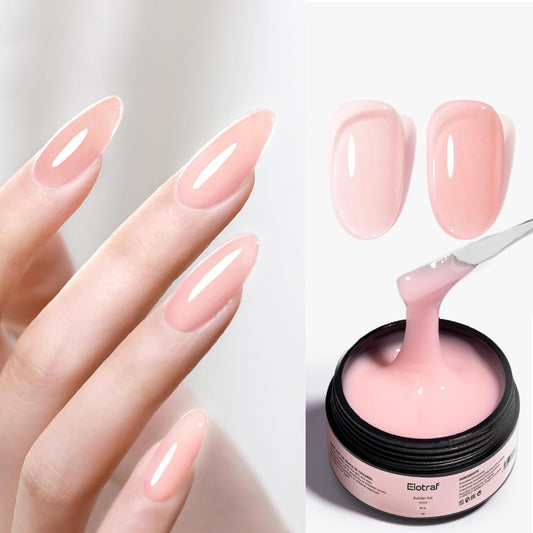 ELOVA gel texture on brush showing smooth self-leveling consistency