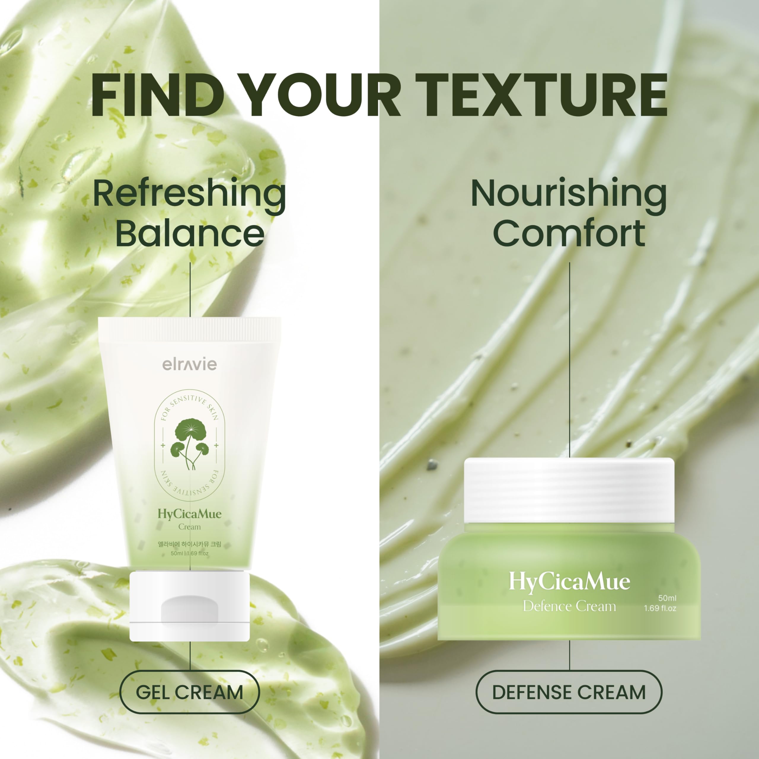 Elravie HyCicaMue Defence Cream designed for sensitive skin with calming hydration