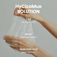 Elravie HyCicaMue hydration essence texture highlighting non-greasy moisture.