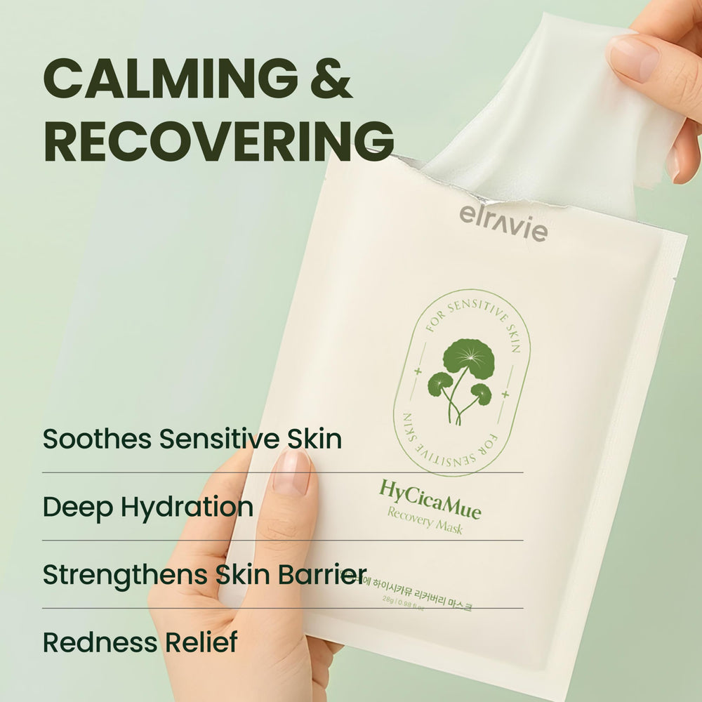 Elravie HyCicaMue soothing effect after masking for calmer complexion.