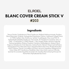ELROEL Blanc Cover Stick V White portable makeup stick for quick refresh.