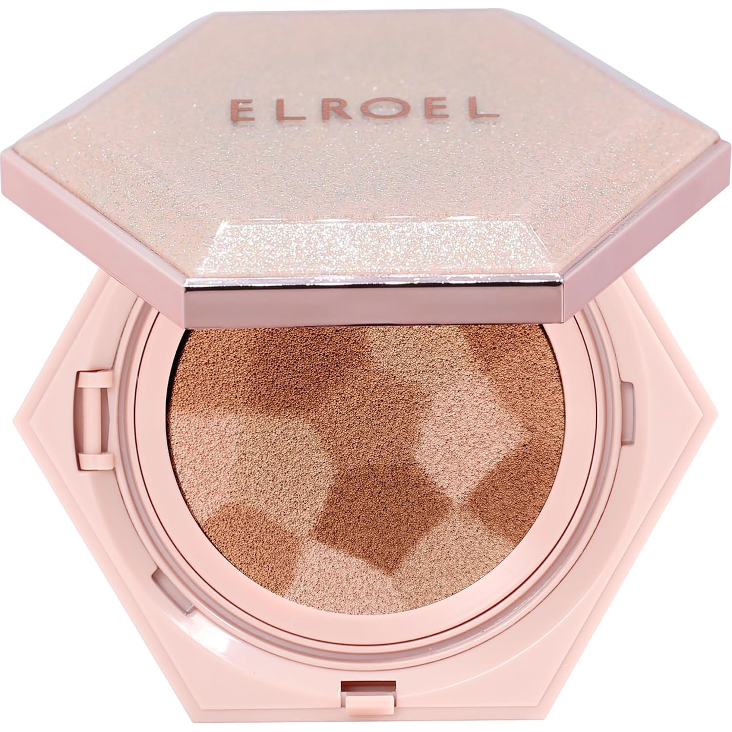 ELROEL Blending Cushion compact open for quick, natural coverage.