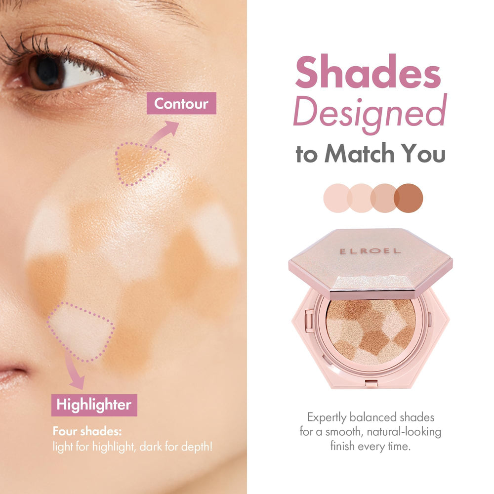 ELROEL Blending Cushion shade 25 Medium Beige for versatile tone balance.
