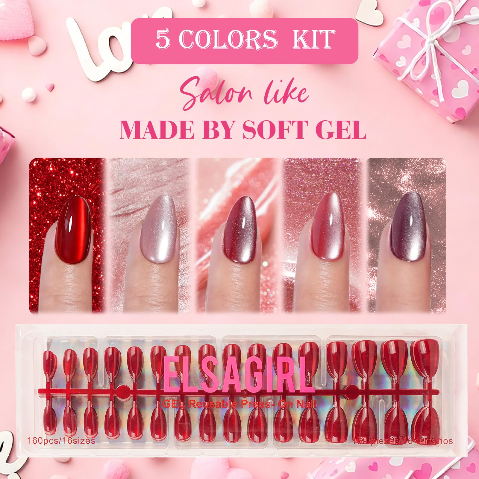 ELSAGIRL ruby red nails demonstration for a bold date-night look