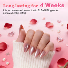 ELSAGIRL glue-on nails offering long-lasting wear with proper prep