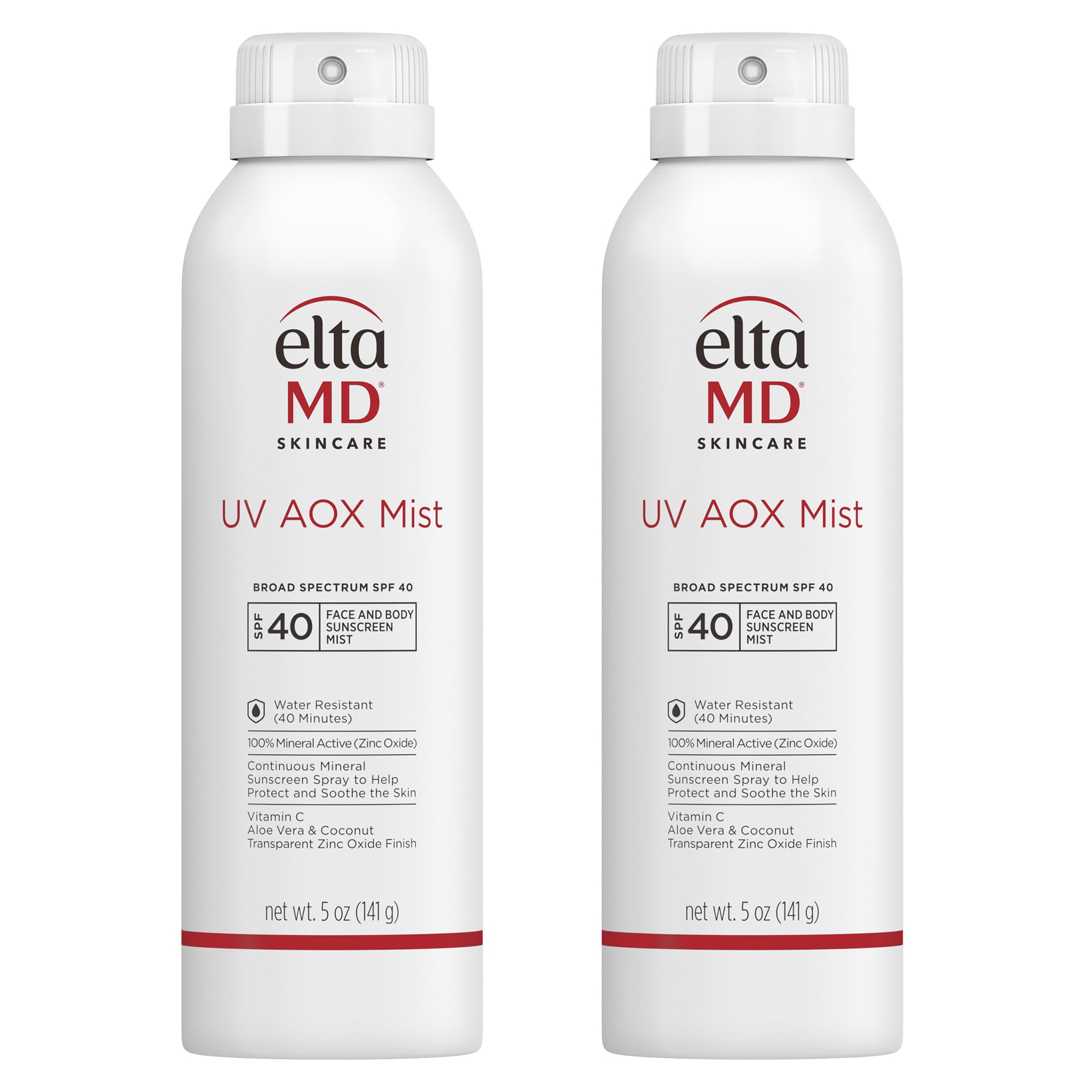 EltaMD UV AOX Mist on the face delivering lightweight protection and hydration