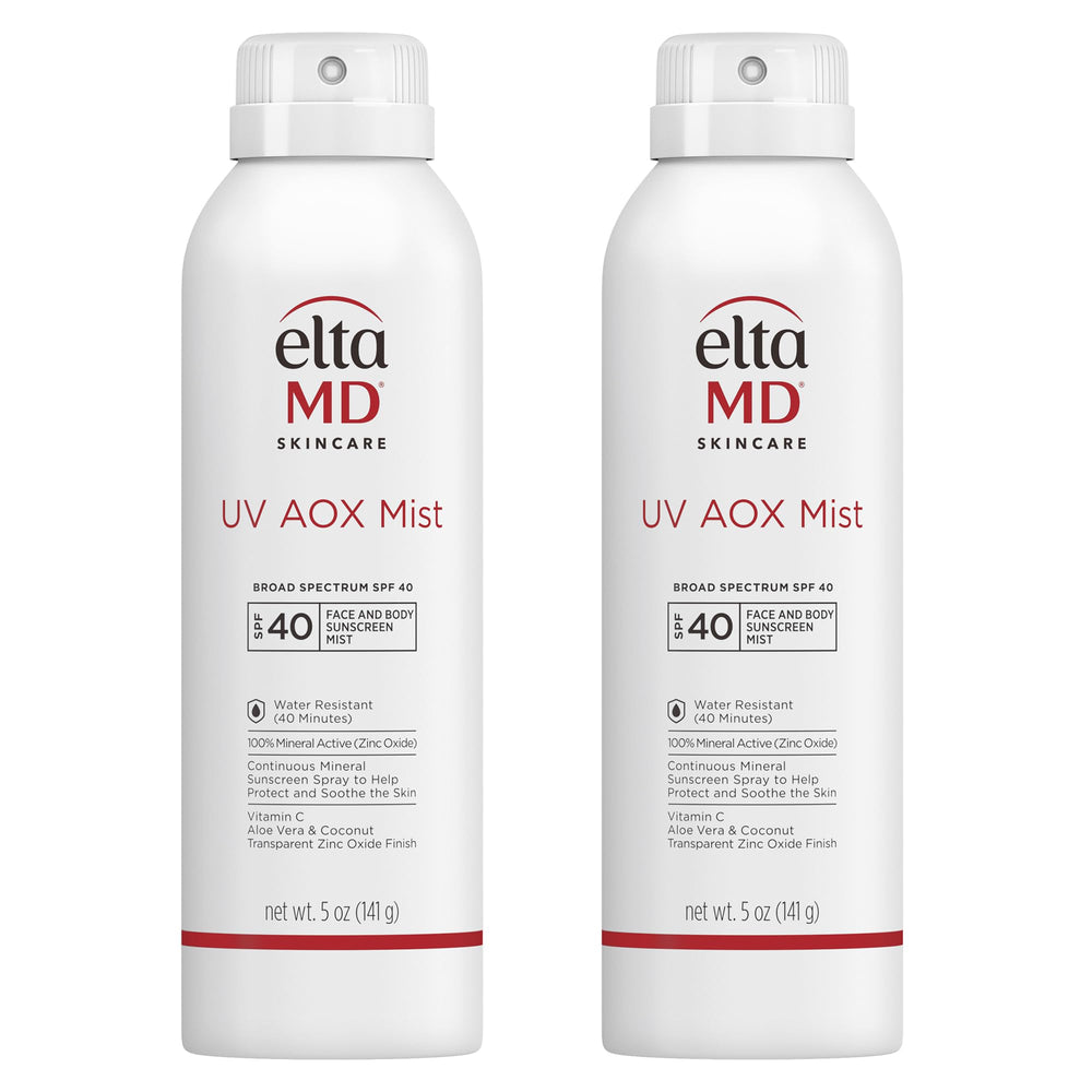 EltaMD UV AOX Mist on the face delivering lightweight protection and hydration