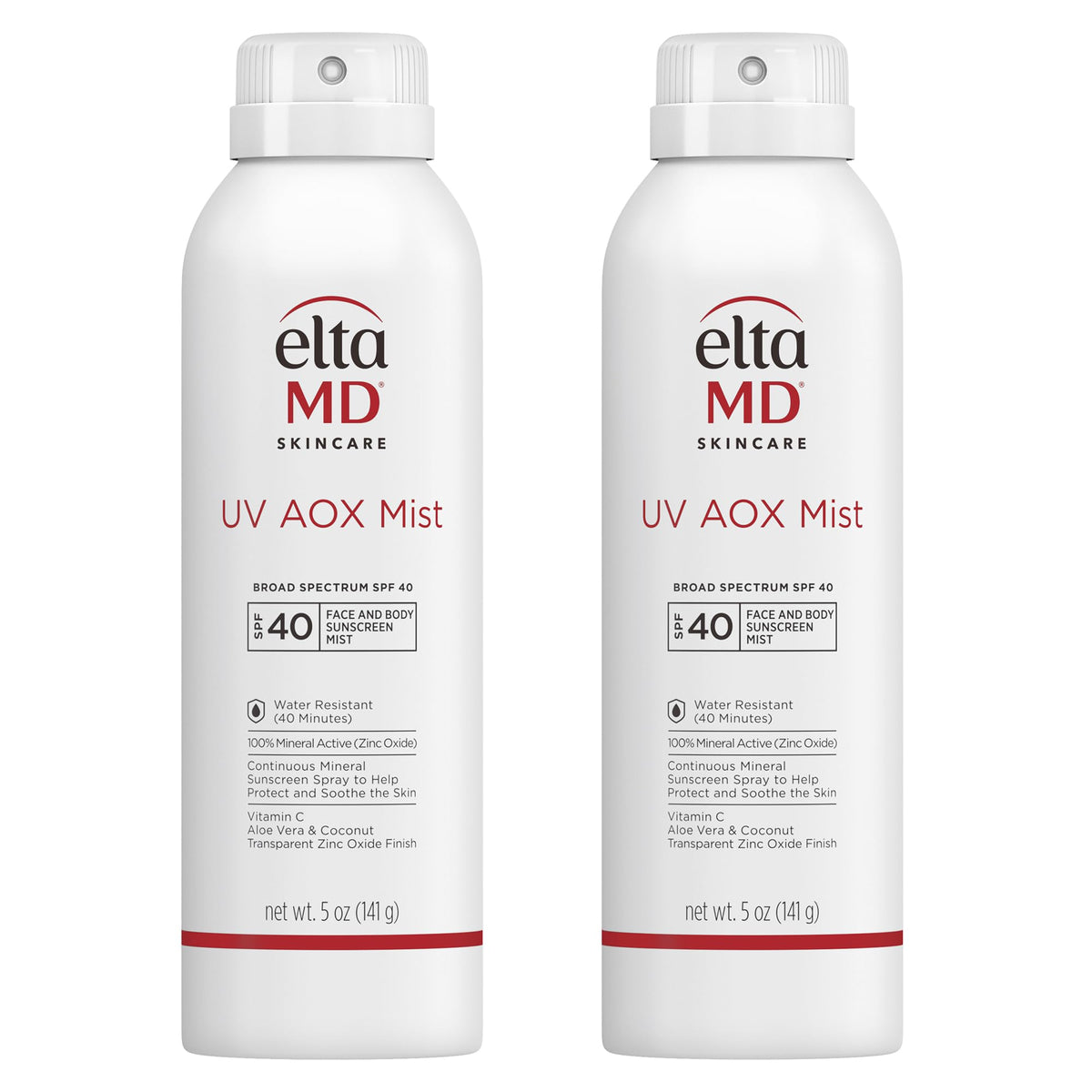 EltaMD UV AOX Mist on the face delivering lightweight protection and hydration