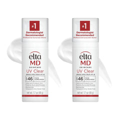 EltaMD UV Clear SPF 46 bottle with pump; oil-free, clear protection.