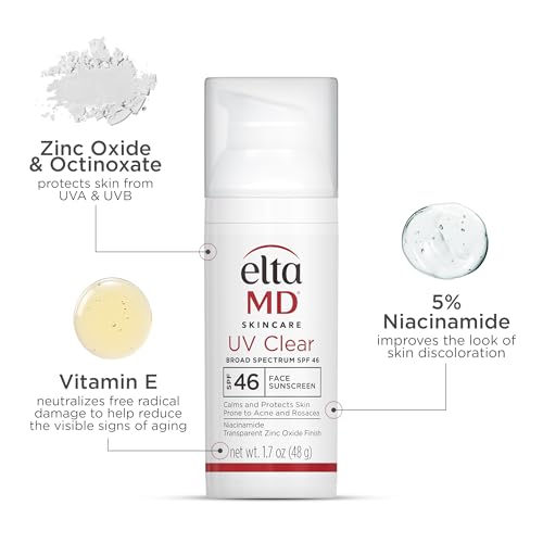 EltaMD UV Clear SPF 46 broad-spectrum protection with zinc oxide
