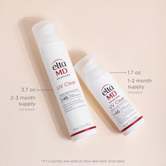 EltaMD UV Clear sunscreen used under makeup for a smooth daytime base.
