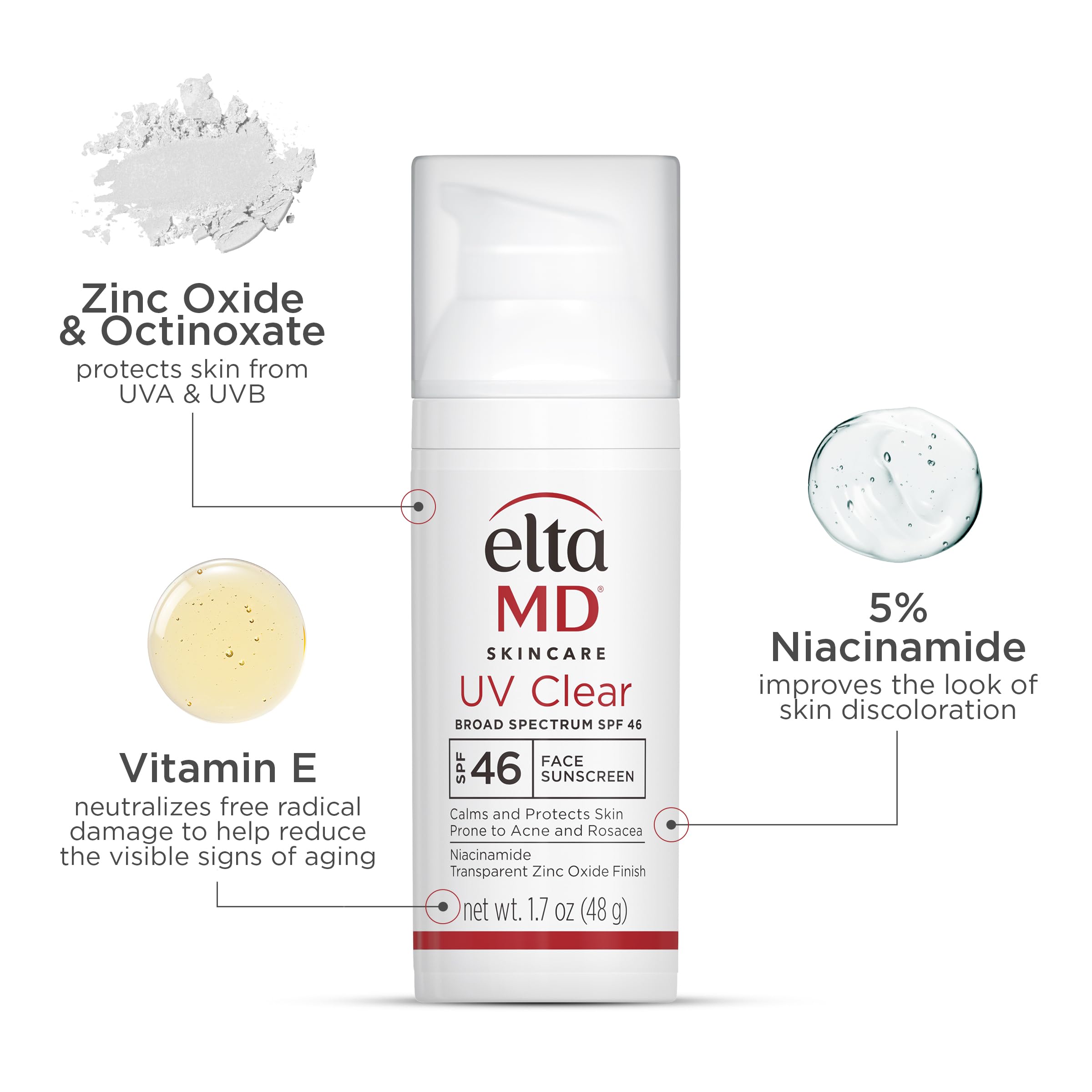 EltaMD UV Clear zinc-oxide formula, protective yet non-greasy
