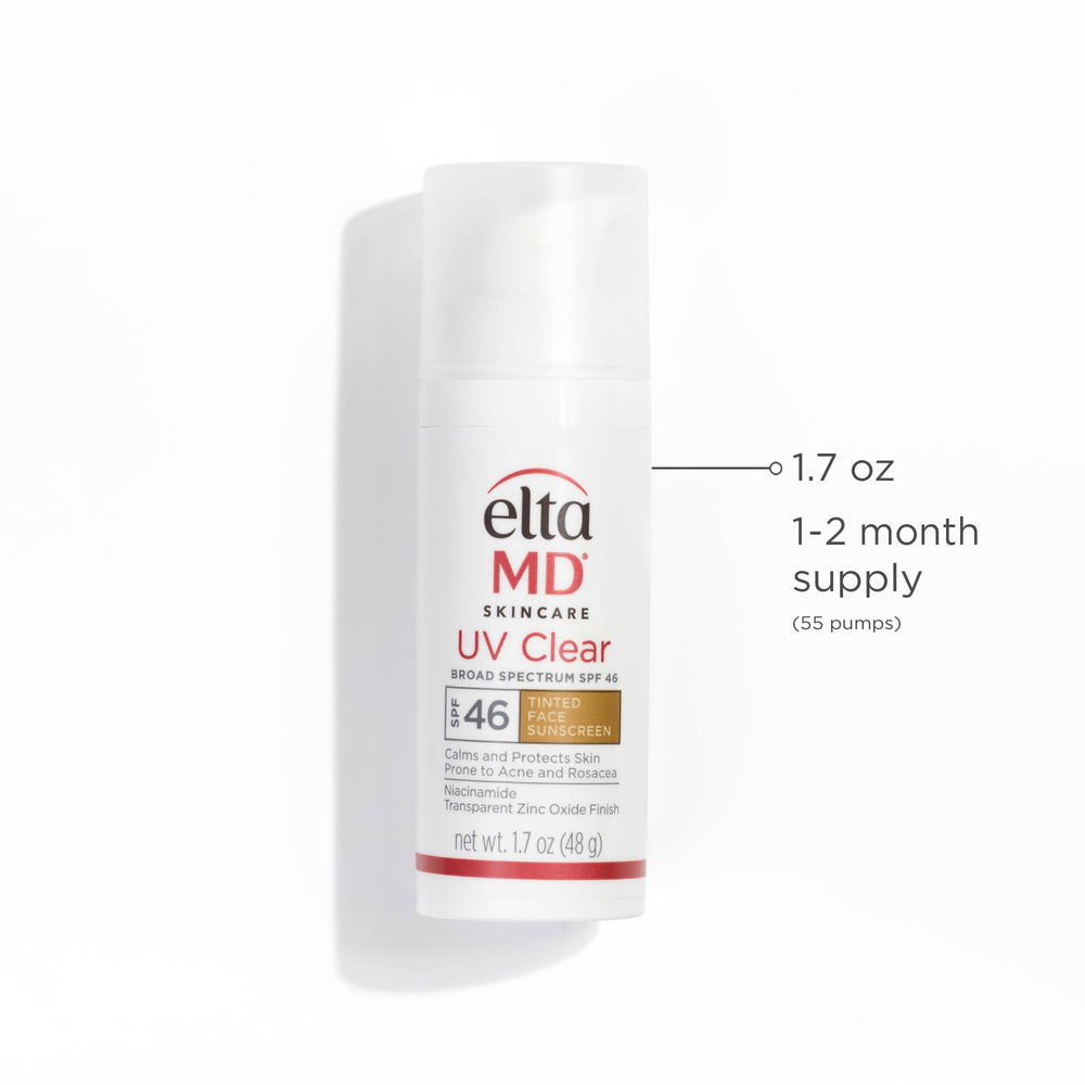 EltaMD UV Clear tinted sunscreen dermatologist-recommended for sensitive skin