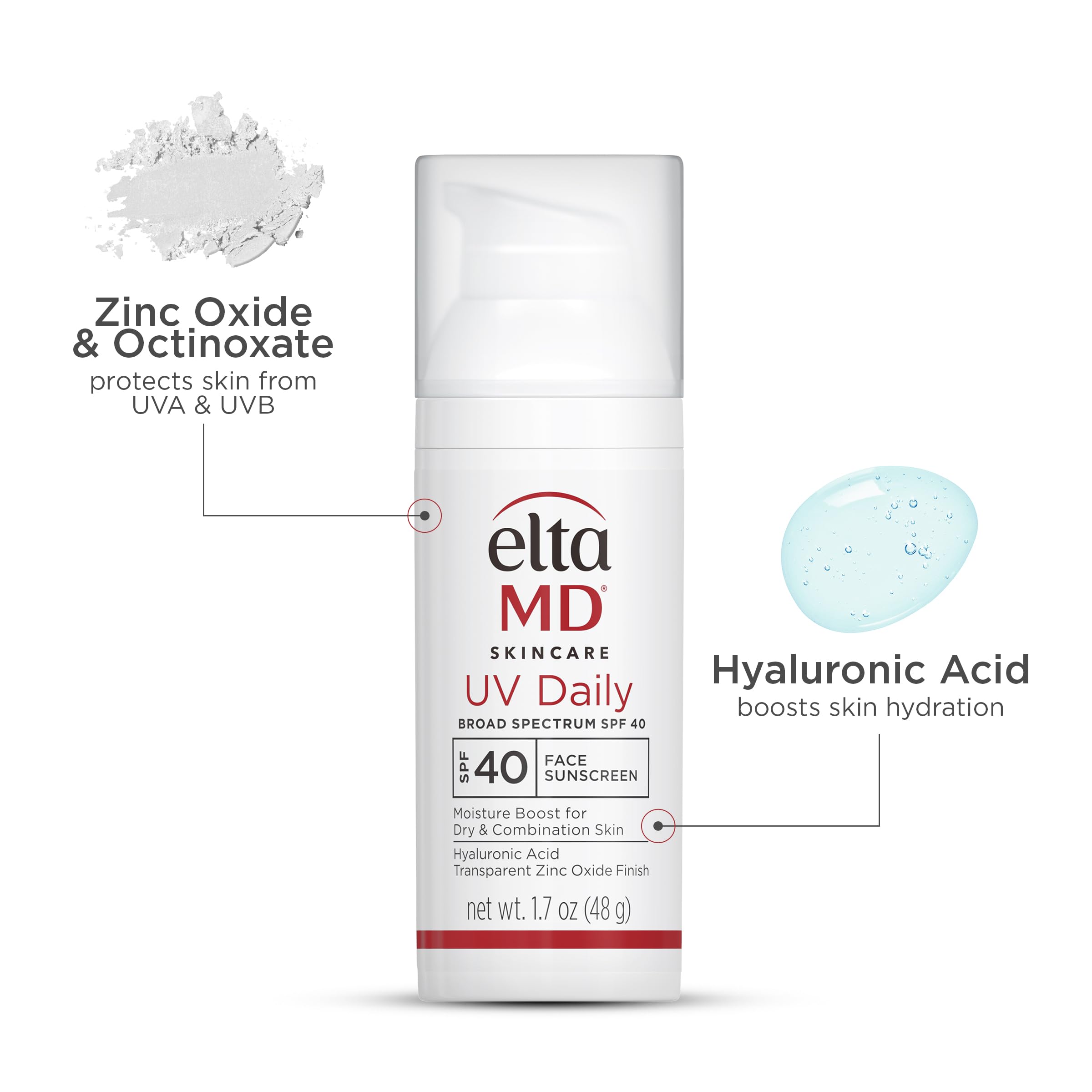 EltaMD UV Daily fragrance-free formula ideal for sensitive skin.