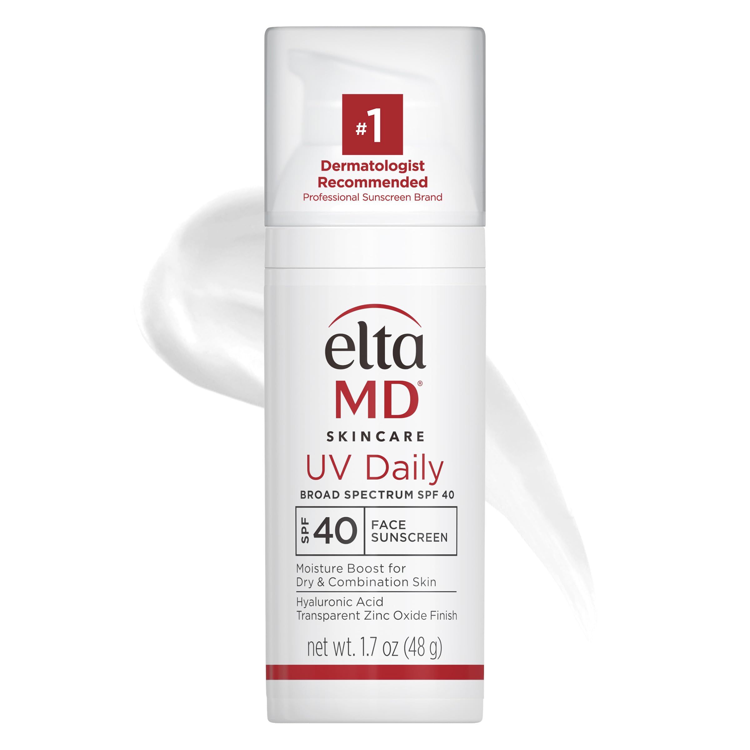 EltaMD UV Daily SPF 40 pump bottle provides daily protection and hydration.