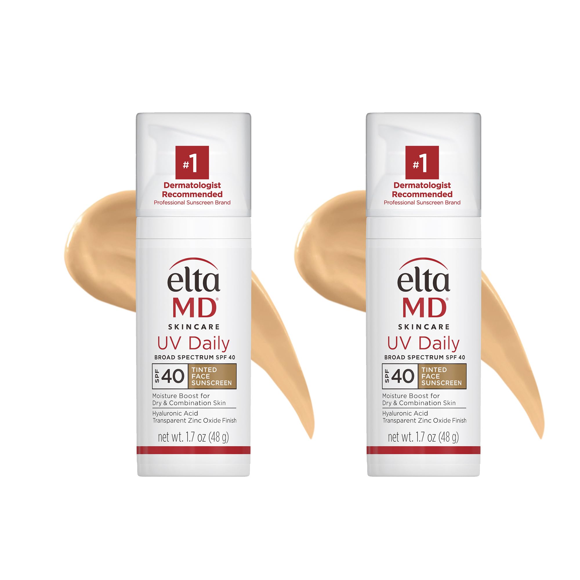 EltaMD UV Daily tinted SPF 40 pump for easy daily hydration and protection.