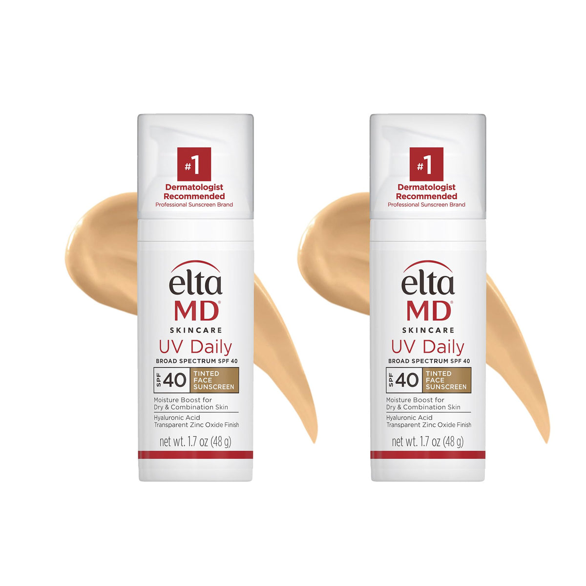 EltaMD UV Daily tinted SPF 40 pump for easy daily hydration and protection.