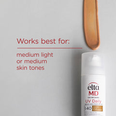 EltaMD UV Daily tinted SPF 40 hyaluronic-acid hydration at a glance.