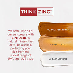 EltaMD UV Daily zinc oxide shields UVA and UVB rays.