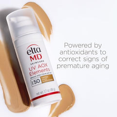 EltaMD UV Elements universal tint swatch on skin blends with most tones.