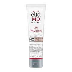 EltaMD UV Physical Rosy Tint bottle front shows rosy glow and mineral protection.